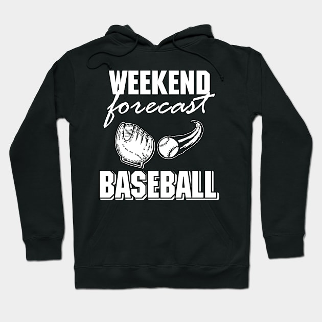 Weekend Forecast Baseball Hoodie by paola.illustrations